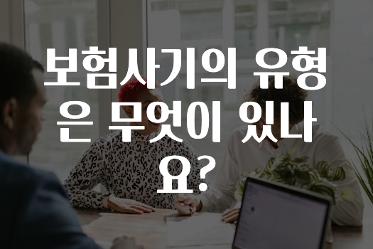 보험사기의 유형은 무엇이 있나요?