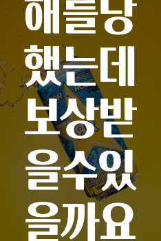 사기피해를당했는데 보상받을수있을까요?