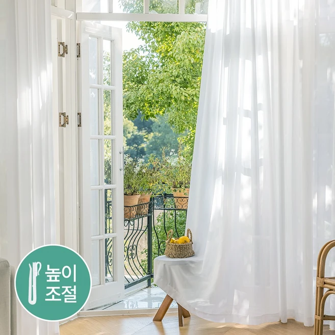 스탠다드나비주름쉬폰커튼