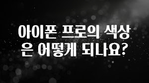 아이폰 프로의 색상은 어떻게 되나요?