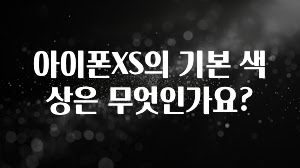 아이폰XS의 기본 색상은 무엇인가요?