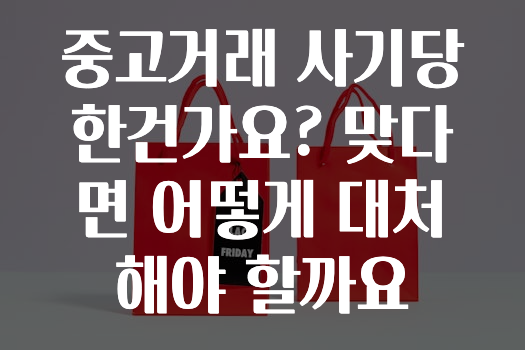 중고거래 사기당한건가요? 맞다면 어떻게 대처해야 할까요