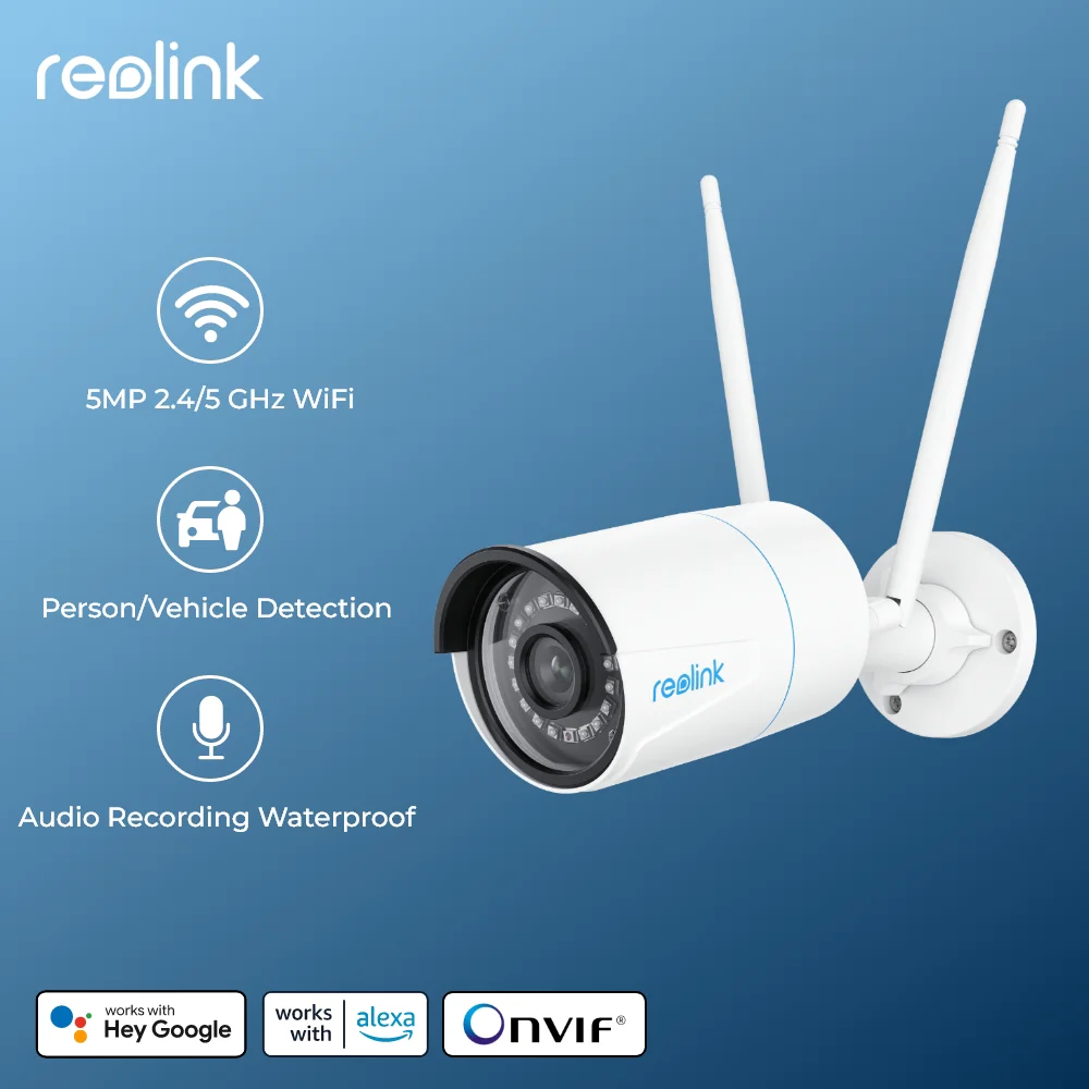 Reolink 4K 보안 카메라 스마트 감지 8MP Wi-Fi 6 기술 감시 카메라 Onvif 2.4G/5Ghz 무선 5MP 실외 IP 카메라