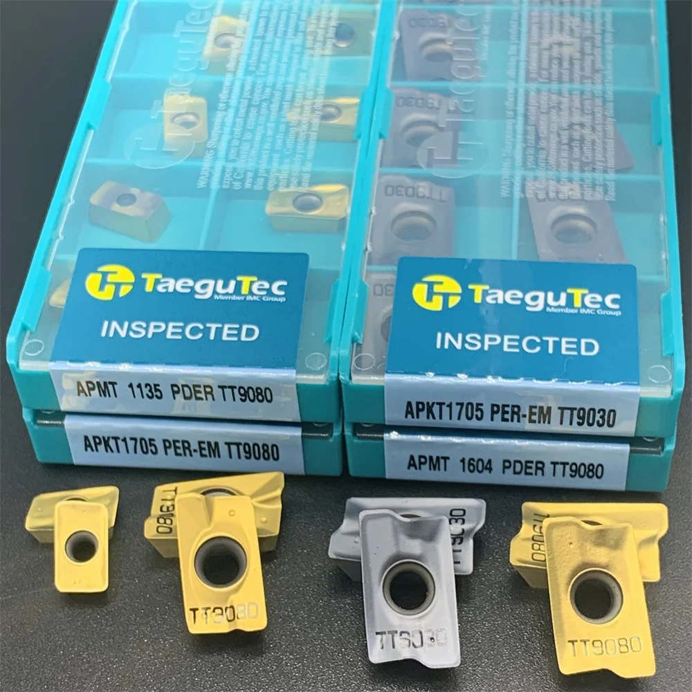 APMT1135 APMT1604 PDER TT9080 초경 인서트 APMT 공구 APKT1705 인덱서블 밀링 커터용 PER-EM TT9080 APKT1705 PER TT9030
