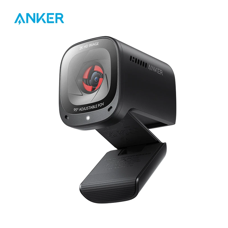 Anker PowerConf C200 2K 노트북 컴퓨터 용 웹캠 미니 USB 웹 카메라 노이즈 캔슬링 스테레오 마이크 웹 캠