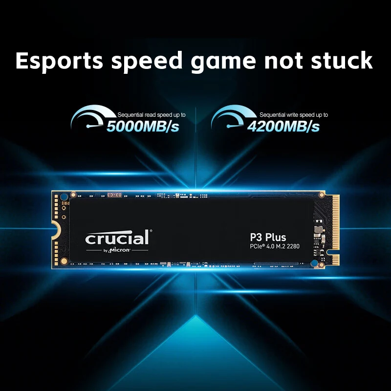Crucial P3 Plus 1TB PCIe Gen4x4 3D NAND NVMe M.2 SSD 500GB 1TB 2TB