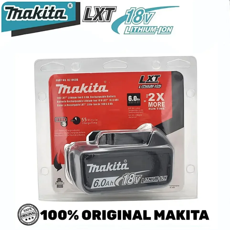Makita 18V BL1830 BL1830B BL1840 BL1840B BL1850 BL1850B 전동 공구 용 100% 오리지널 Makita 6.0Ah 18V 충전식 배터리