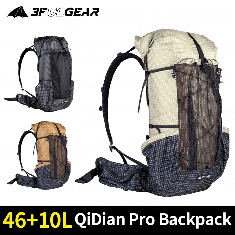 3F UL GEAR QIDIAN Pro 46 + 10L 배낭 야외 초경량 방수 캠핑 하이킹 배낭 스포츠 가방 방수 배낭