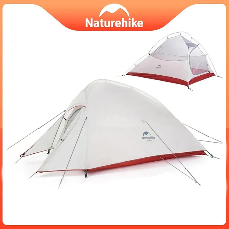 네이처하이크 클라우드 업 1 2 3 텐트 초경량 캠핑 텐트 더블 레이어 방수 텐트 매트가있는 야외 하이킹 배낭 텐트
