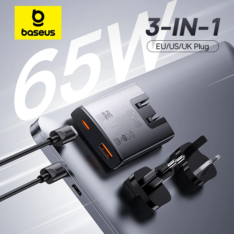[한정 재고 정리] 베이스어스 65W 데스크탑 충전기 고속 충전 스테이션 아이폰 17 16 15 14 13 12 프로 맥스 삼성용